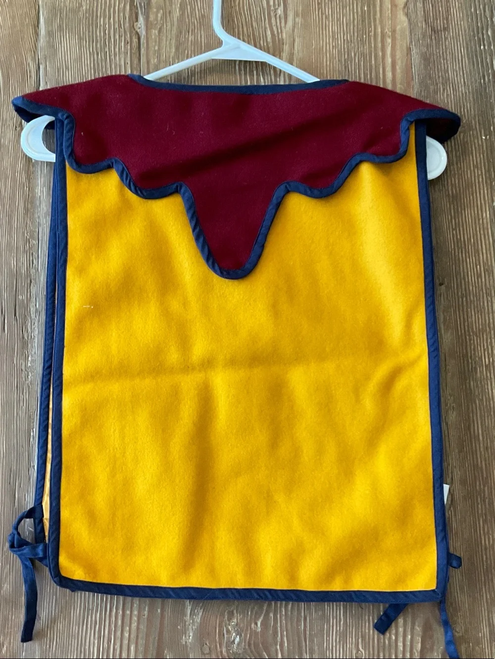 Renaissance knight Kids embroidered Dragon vest in Gold and Burgundy